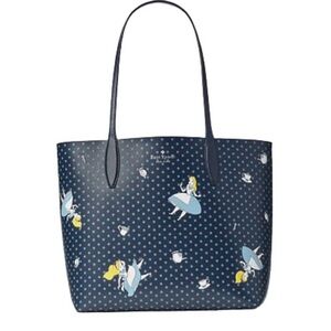 Disney x Kate Spade Alice in Wonderland large tote with wristlet